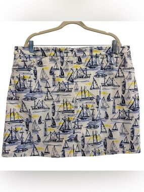 Hearts of Palm - Size 18, Nautical Print Skort, Very Good Condition